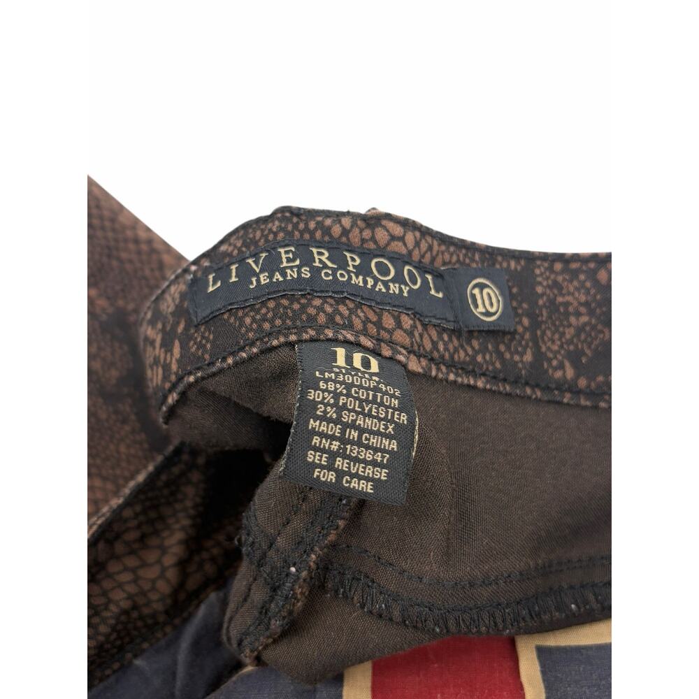 Liverpool Jeans Company Snake Print Straight Leg‎ Jeans Women's Size 10 Mid Rise - Picture 3 of 8
